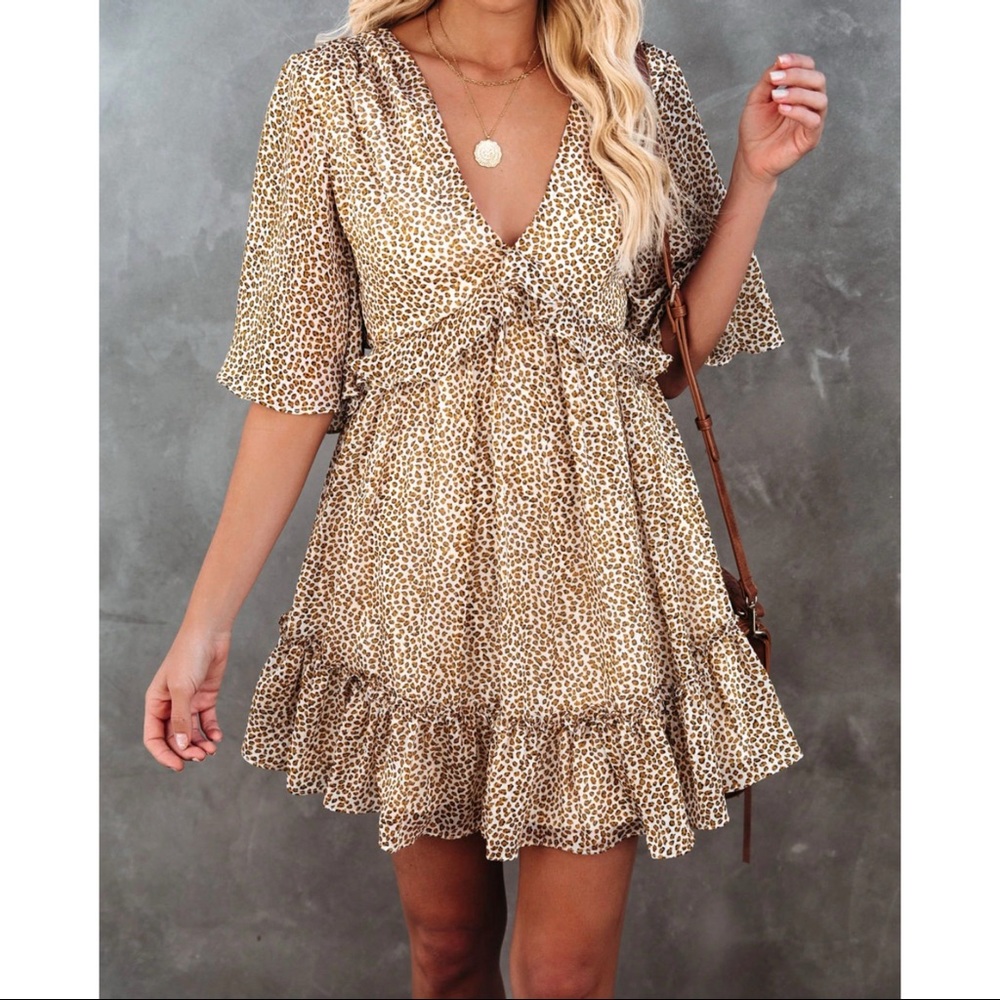 LAST ONE - STAREDOWN LEOPARD RUFFLE DRESS - Picture 10 of 11